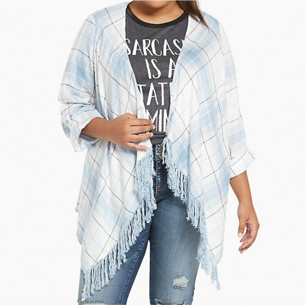 Torrid Plaid Challis Shirt Jacket 1/1x